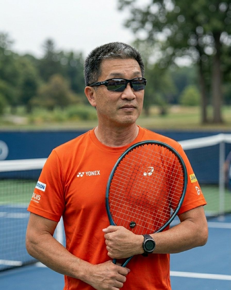 Coach Tom on the court